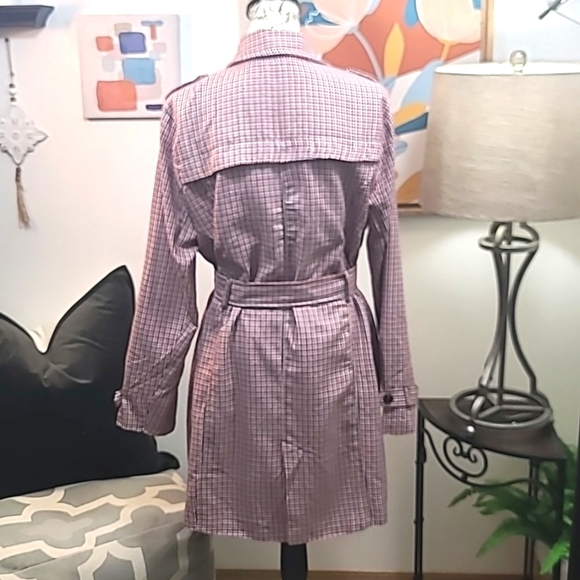 Charlotte Russe plaid button front tie waist jacket - Picture 7 of 10